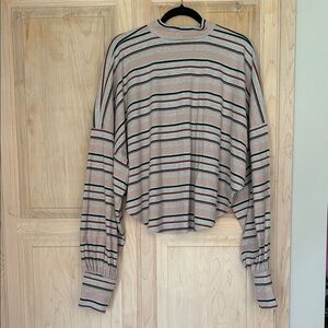 Free People Multicolor Striped Long Sleeve Top